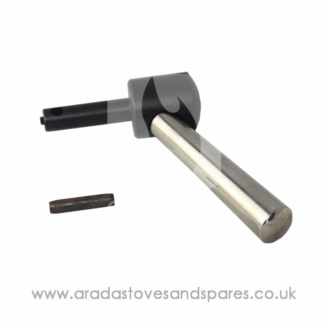 FIRE DOOR HANDLE ASSEMBLY (BLACK SHAFT, NICKEL HANDLE) | - Arada